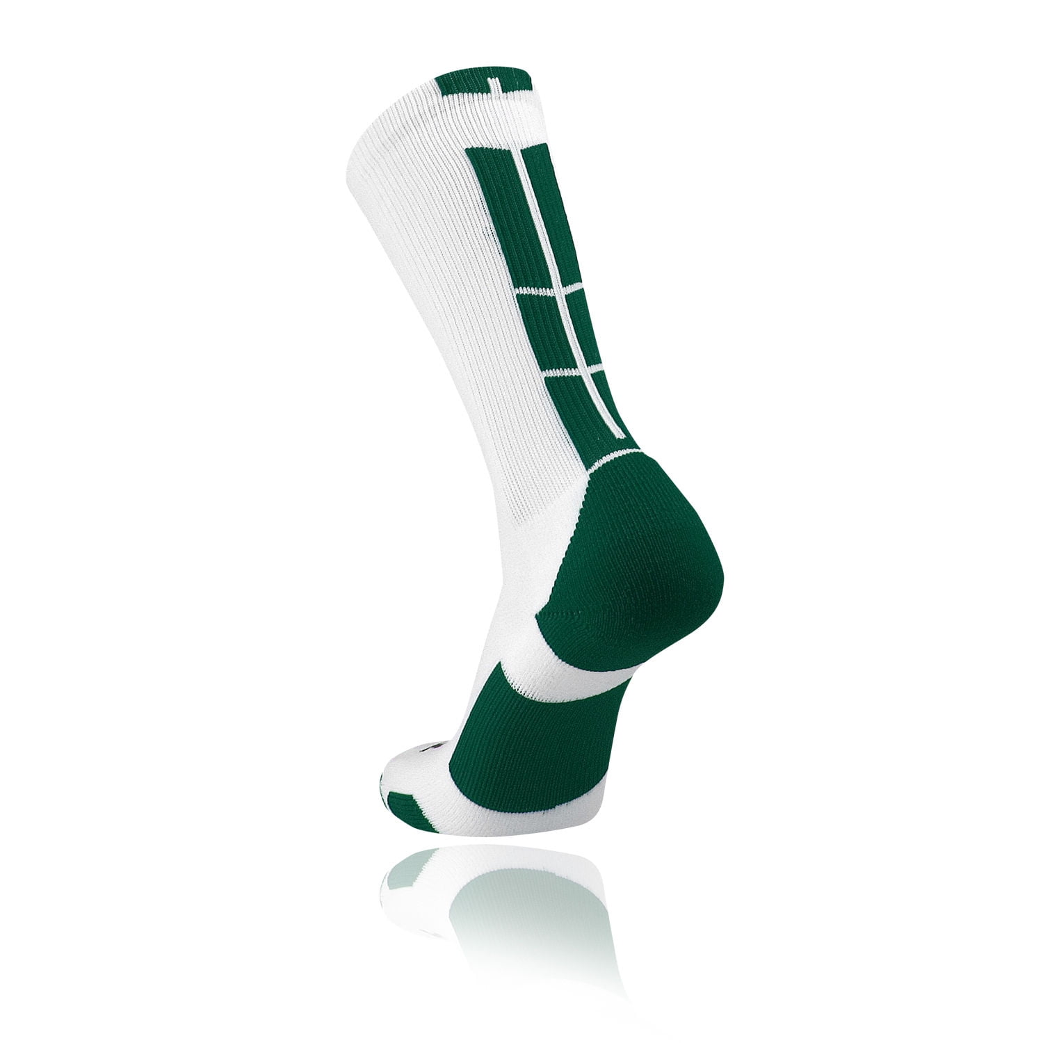 green and white basketball socks