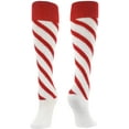 thumbnail image 1 of TCK Candy Stripe Knee High Softball Socks Soccer White/Scarlet/Scarlet Medium, 1 of 3