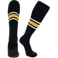 thumbnail image 1 of TCK Dugout Knee High Socks Pattern E - Black White Gold, 1 of 4
