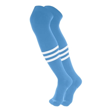 TCK Dugout Over-the-Knee Performance Socks - Columbia Blue/White, X-Large