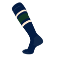 thumbnail image 1 of TCK Elite Baseball Football Knee High Striped Socks (E) Navy, Natural, Dk Green (S), 1 of 1