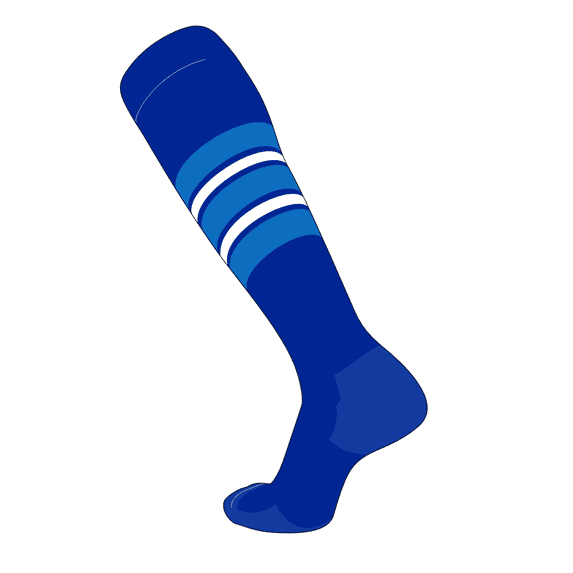 TCK Elite Baseball Football Knee High Striped Socks (F) Royal, Electric Blue, White