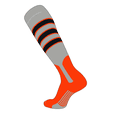 thumbnail image 1 of TCK Elite Baseball Knee High Stirrup Socks (D, 7in) Grey, Orange, Black, Orange (M), 1 of 1