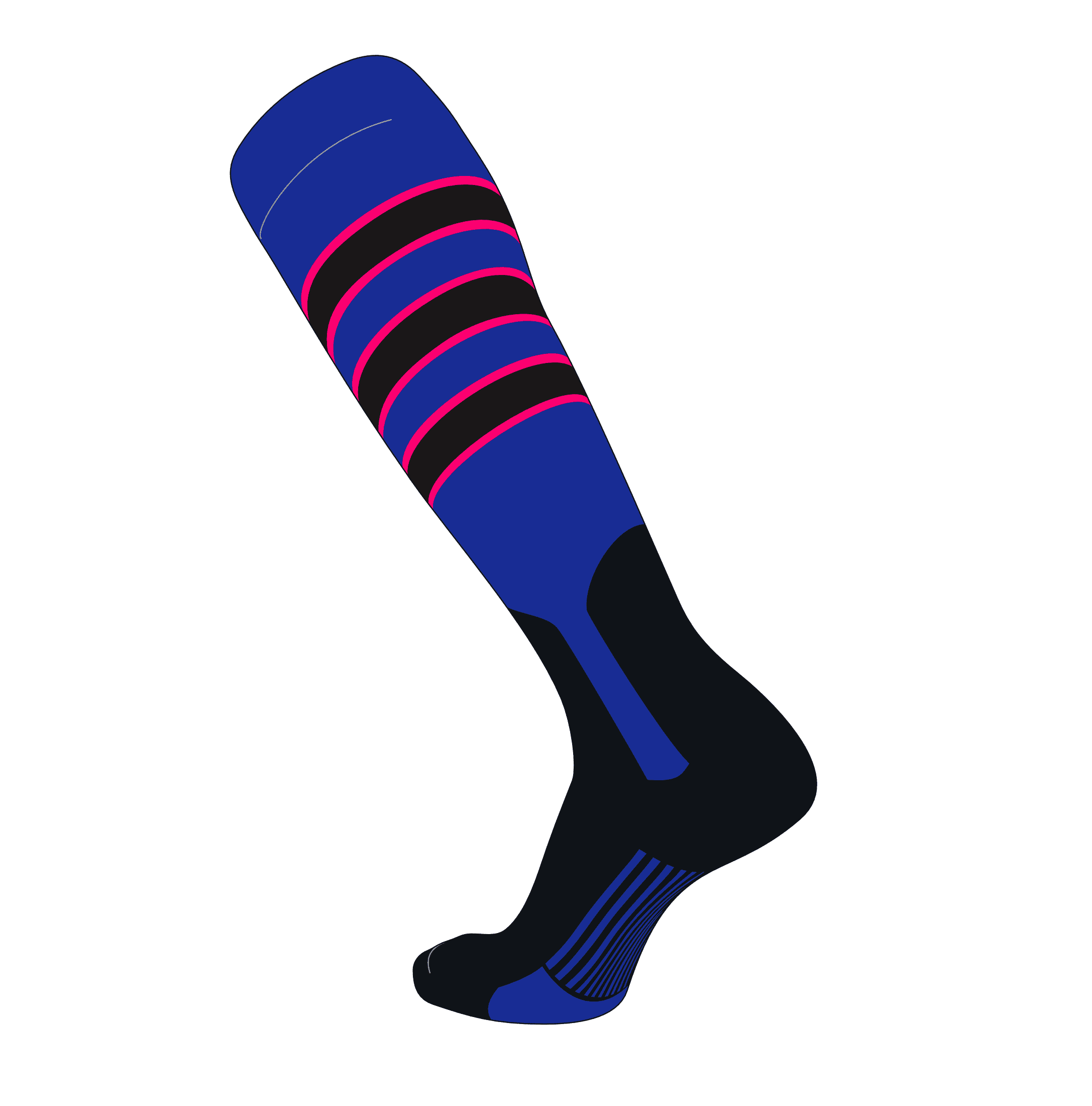 TCK Dugout Knee High Stirrup Socks Royal - HIT a Double