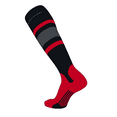 thumbnail image 1 of TCK Elite Baseball Knee High Stirrup Socks (E, 5in) Black, Red, Graphite, Red (S), 1 of 1