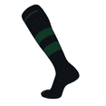 thumbnail image 1 of TCK Elite Baseball Knee High Striped Socks (G) Black, Dk Green, Black (S), 1 of 1