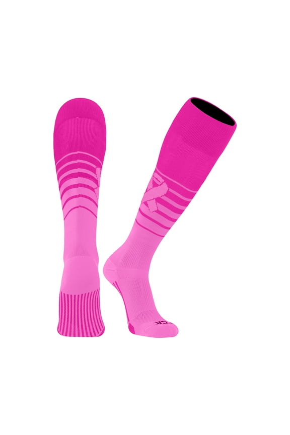 Elite Breaker Aware Breast Cancer Awareness Knee High Socks - Hot Pink Pink