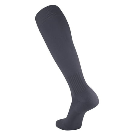 TCK Elite Champion Solid Knee High Soccer, Football, Baseball proDRI socks (Graphite, Large)