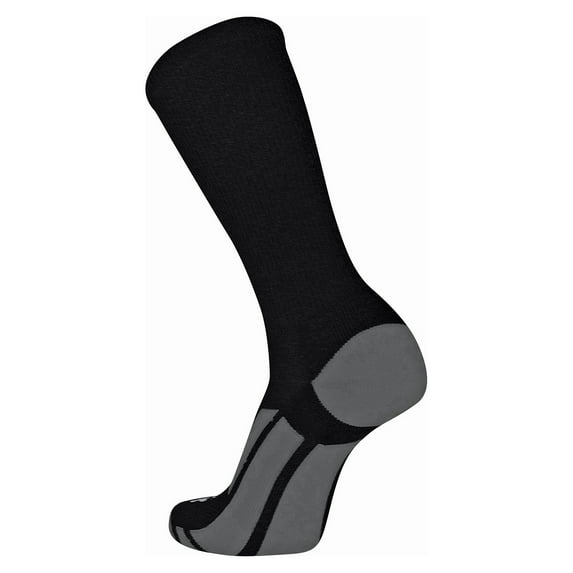 TCK Elite Performance Solid Color Crew Socks (Black, Medium)