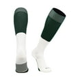 thumbnail image 1 of TCK Endzone Football 2-Color Socks - Dark Green White, 1 of 2