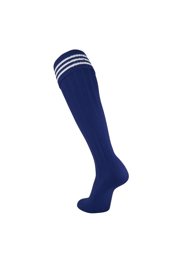 Euro 3-Stripe Soccer Socks - Navy White