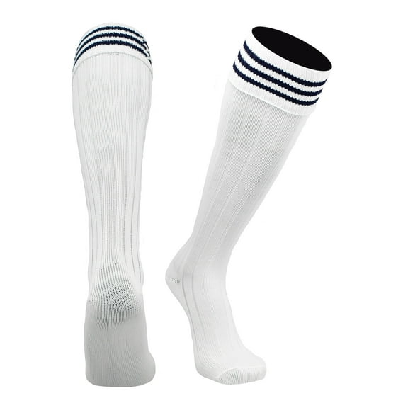 TCK Euro 3-Stripe Soccer Socks - White Navy