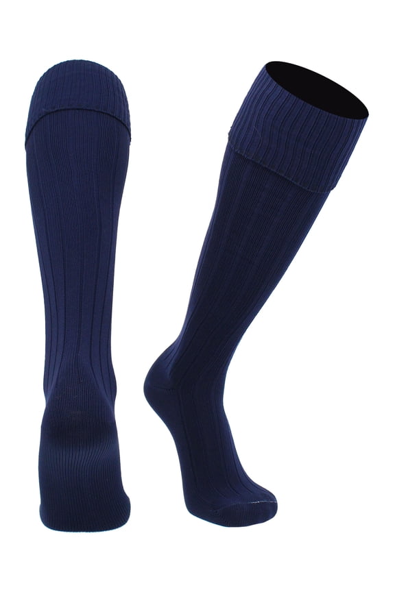 European Style Soccer Socks (Navy Blue, Medium)