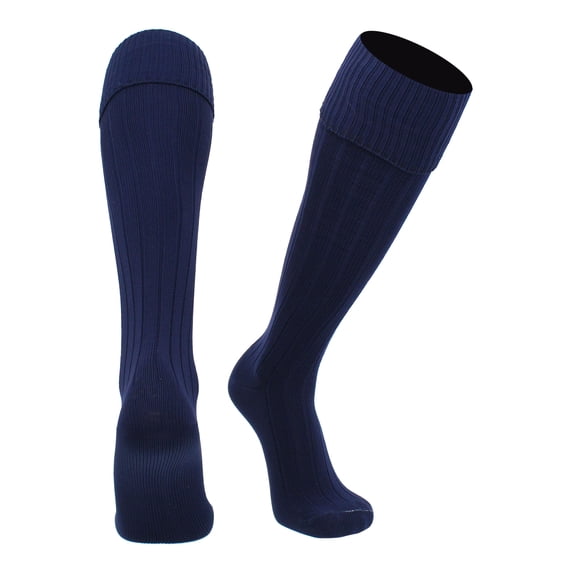 European Style Soccer Socks (Navy Blue, Medium)