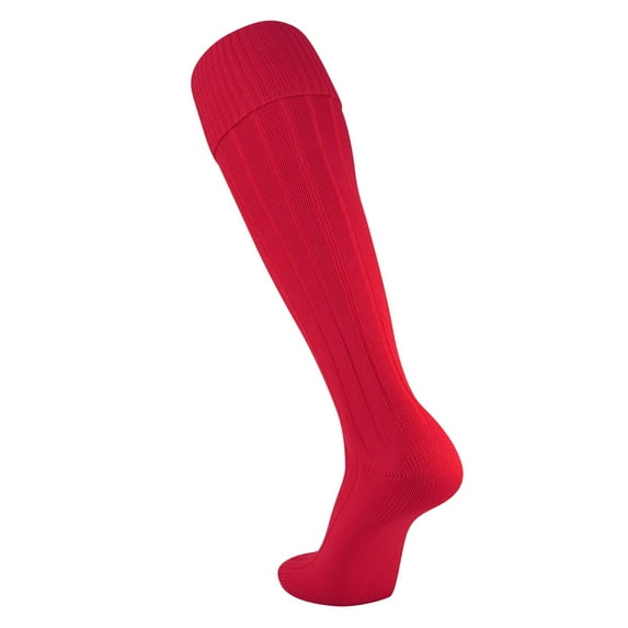TCK European Style Solid Soccer Socks in Nylon (L, Scarlet Red)
