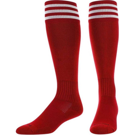 TCK Finale 3-Stripe Soccer Socks - Scarlet White