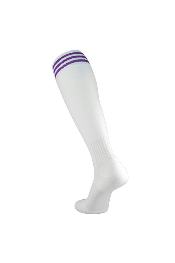 Finale 3-Stripe Soccer Socks - White Purple