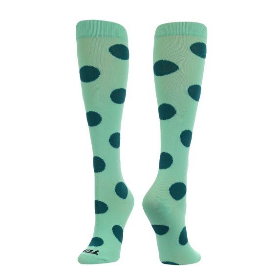 TCK Krazisox Polkadot Knee High Socks - Mint Teal