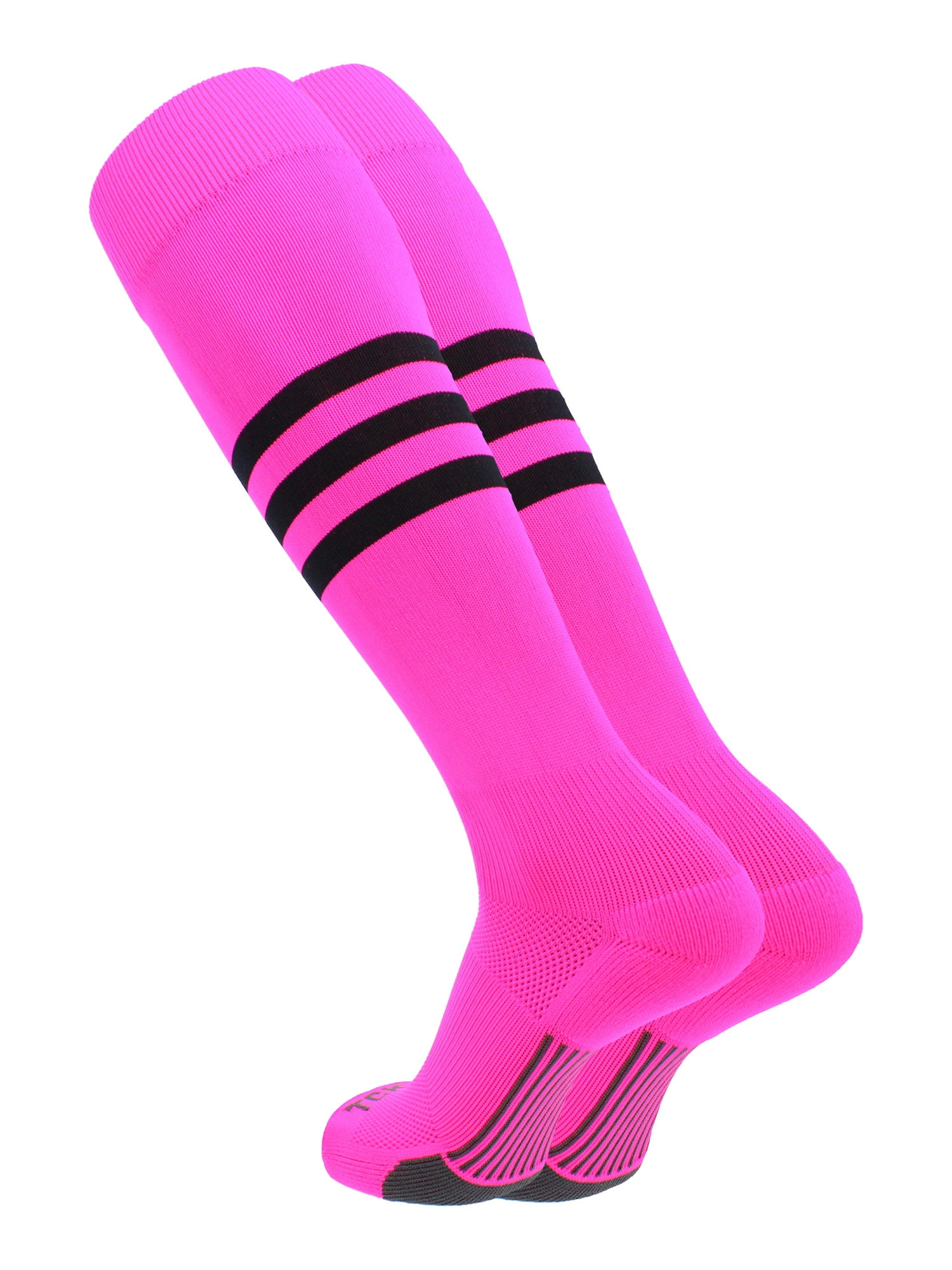TCK Performance Baseball/Softball Socks (Hot Pink/Black, Large)