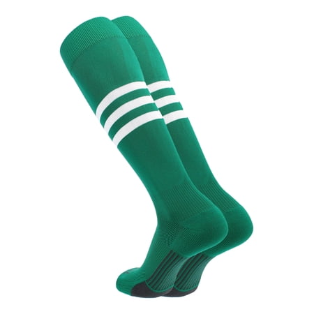 TCK Performance Baseball/Softball Socks (Kelly Green/White, Large)