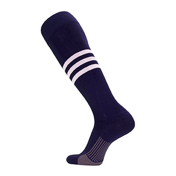 TCK Baseball & Softball Socks | USA Made Dugout Series | Navy/White | Small