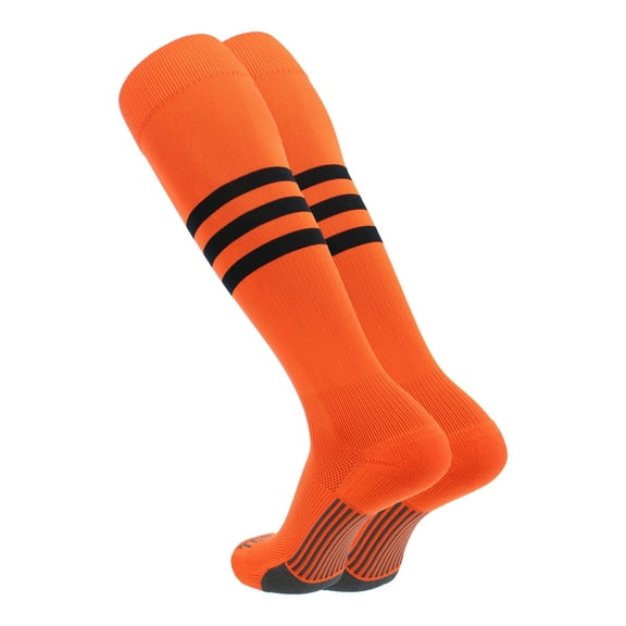 TCK Performance Baseball/Softball Socks (Orange/Black, X-Large)