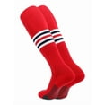 thumbnail image 1 of TCK Performance Baseball/Softball Socks (Scarlet/White/Navy, Large), 1 of 2