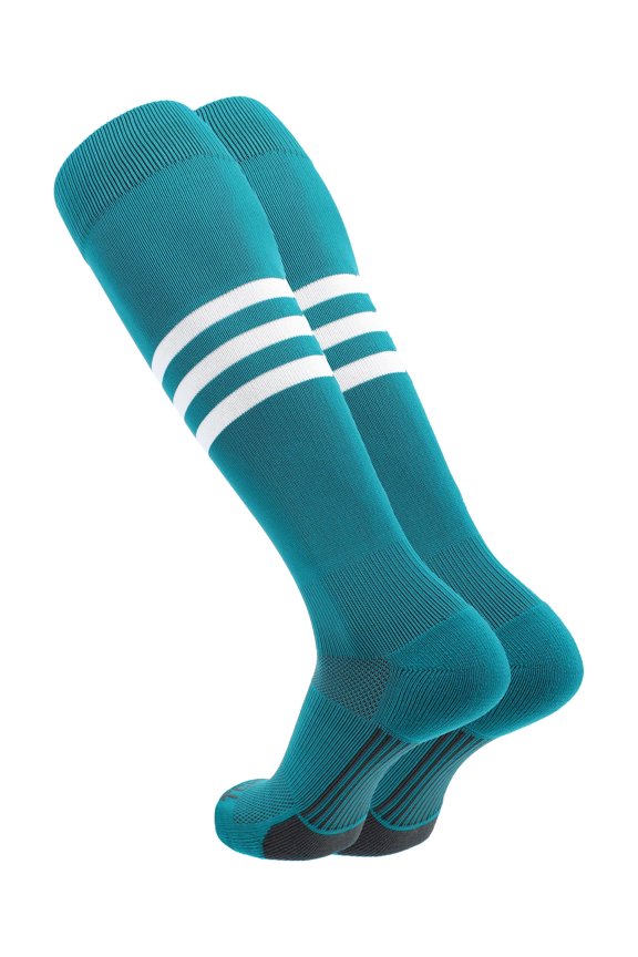 Performance Baseball/Softball Socks (Teal/White, Small)