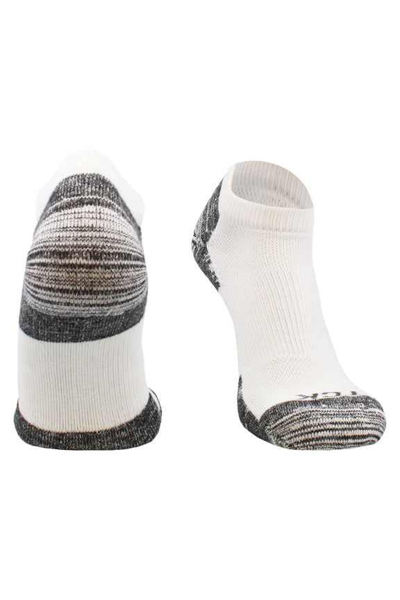 Pickleball Socks for Men and Women Low Cut Sock Full Cushion with Moisture Wicking Yarn (White, Medium)