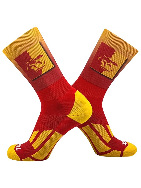 Pittsburg State Gorillas Ombre NCAA Licensed Crew Socks (8-13)