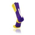 thumbnail image 1 of TCK Player ID Jersey Number Crew Socks Gold Purple Singles (Large, BLANK - Single Sock), 1 of 1