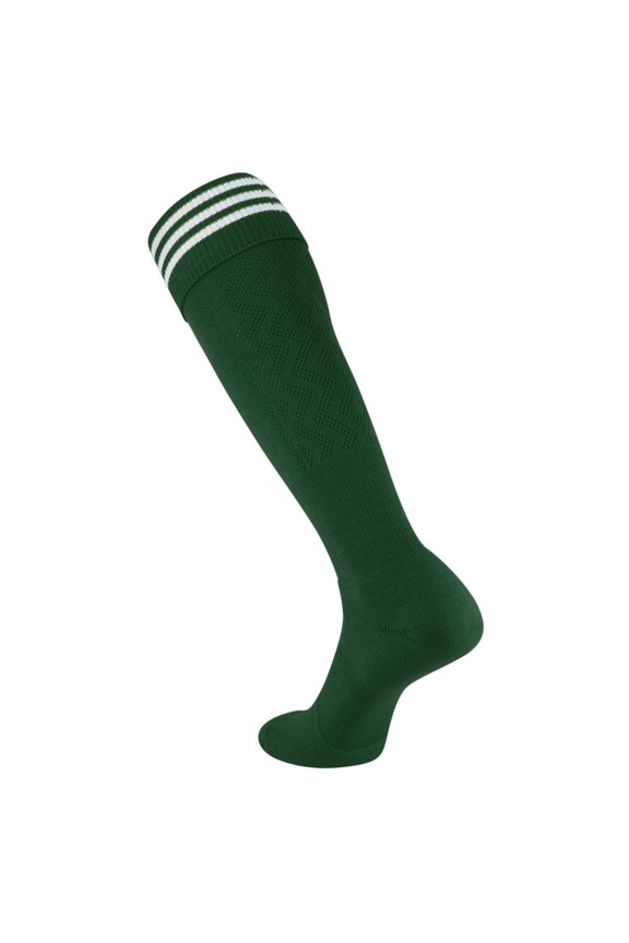 Premier 3-Stripe Soccer Socks - Dark Green White