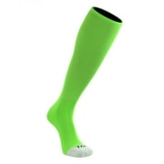 TCK ProSport Elite Tube Knee High Socks Baseball Soccer Football (Neon Green) (XL)