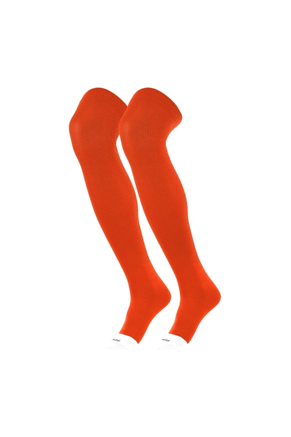 Prosport Performance Fit Over the Knee Baseball & Softball Socks – Orange, Large