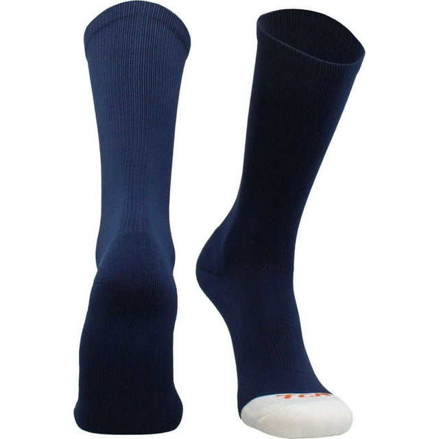 TCK Prosport Crew Athletic Socks 1 Pair (Navy, Small)
