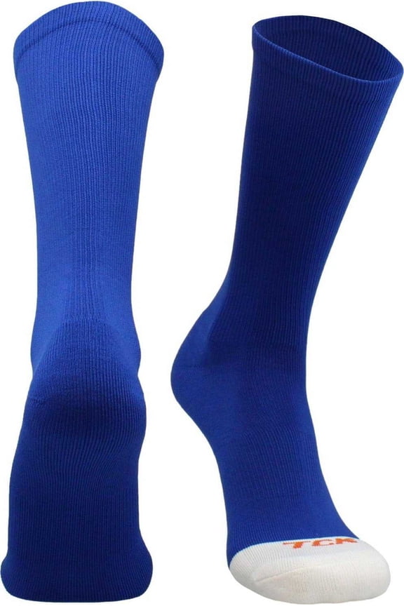 TCK Prosport Crew Athletic Socks 1 Pair (Royal, Large)