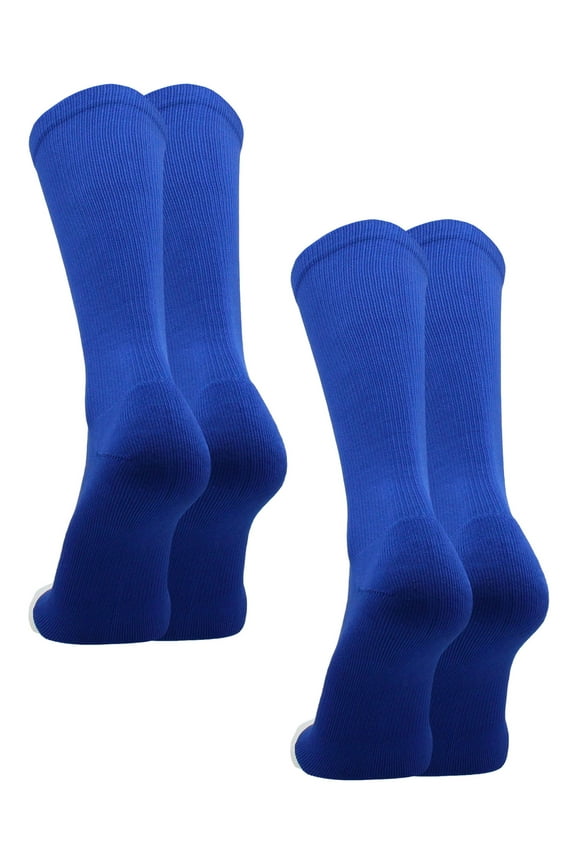 Prosport Crew Athletic Socks (2 Pairs-Royal, Large)