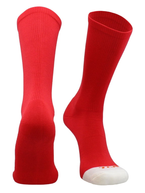 Prosport Athletic Crew Socks - Scarlet Red, Medium (1 Pair)