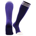 thumbnail image 1 of TCK Prosport Kids Soccer Socks – Long Striped Tube Socks for Boys, Girls, Football & Softball (Purple/White, Small), 1 of 4