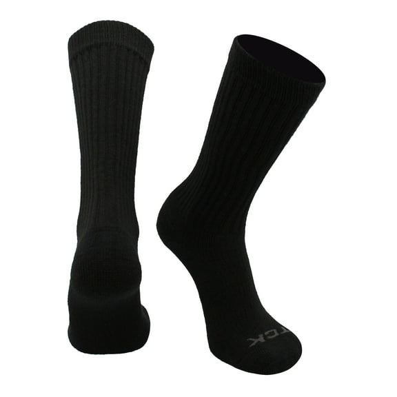 TCK Reacs Extended Crew Socks (Black, Large)