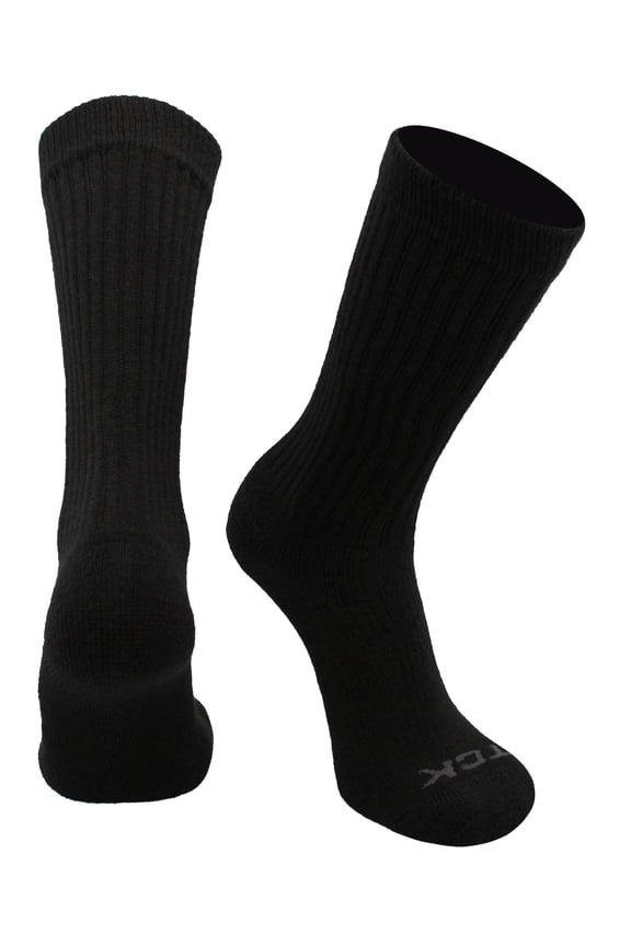 Reacs Extended Crew Socks (Black, Large)