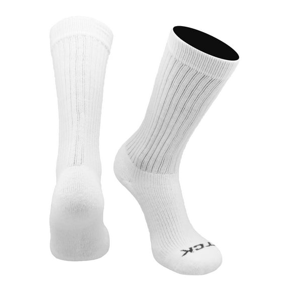 TCK Reacs Extended Crew Socks (White, Large)
