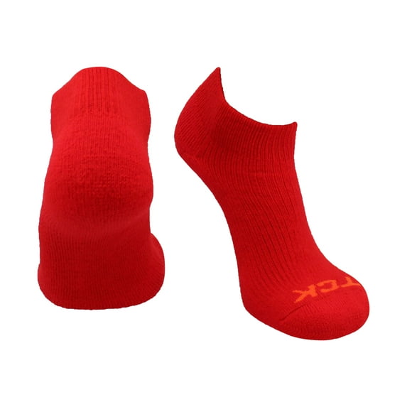 TCK Reacs Quarter Crew Socks (Scarlet, Large)