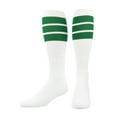 thumbnail image 1 of TCK Retro 3 Stripe Tube Socks (Kelly Green, Small), 1 of 2