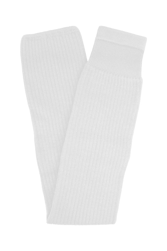Solid Color Hockey Socks (White, Adult 28"-30")