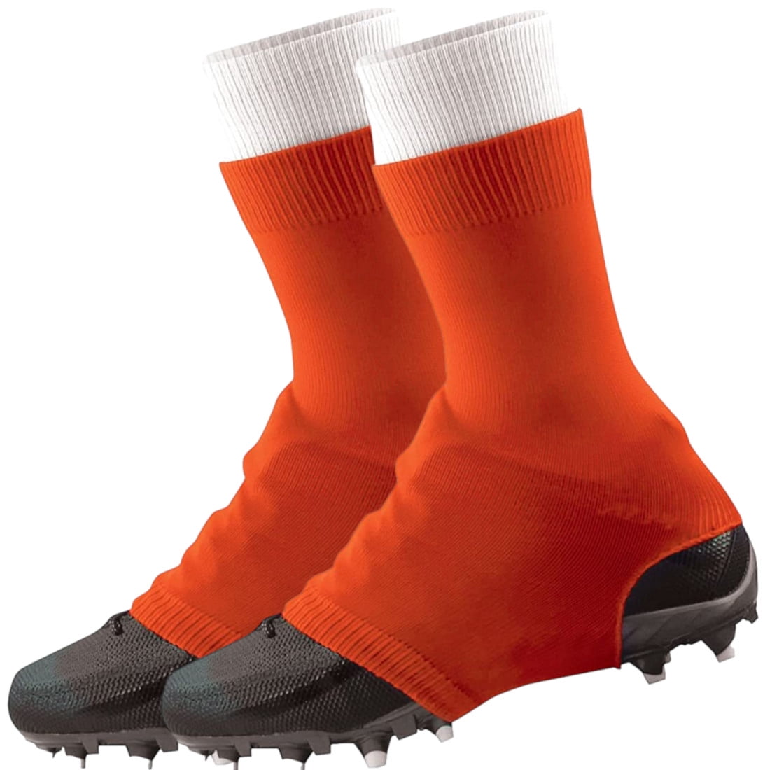 Football Spat Cleat Covers (Orange, Small)