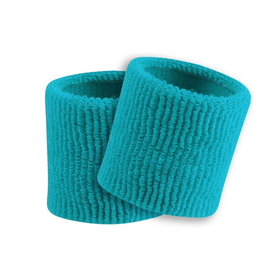 TCK Terry Wristbands 3.5" Wide - Marlin Teal