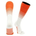 thumbnail image 1 of TCK Elite Breaker Striped Cushioned Soccer Socks - Orange/White, Large, 1 of 2