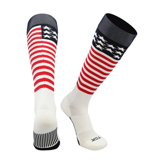 TCK Stars and Stripes Knee High Socks - Red White Blue