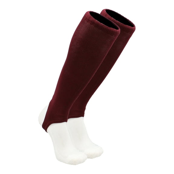 TCK Sports 4 Inch Solid Color Stirrup Socks | Classic Uniform Stirrups for Youth & Adult Baseball, Fastpitch & Softball - Maroon, Small